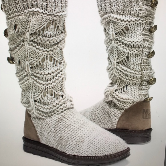 Muk Luks Shoes - MUK LUKS : Natural Jamie Sweater Boot